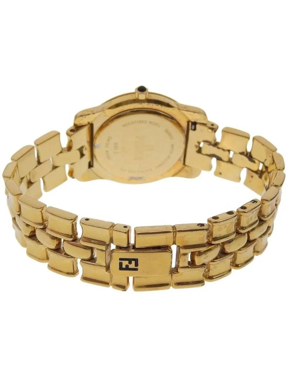 Fendi Gold Plated Quartz Analog Display Boys Ivory Dial Watch
